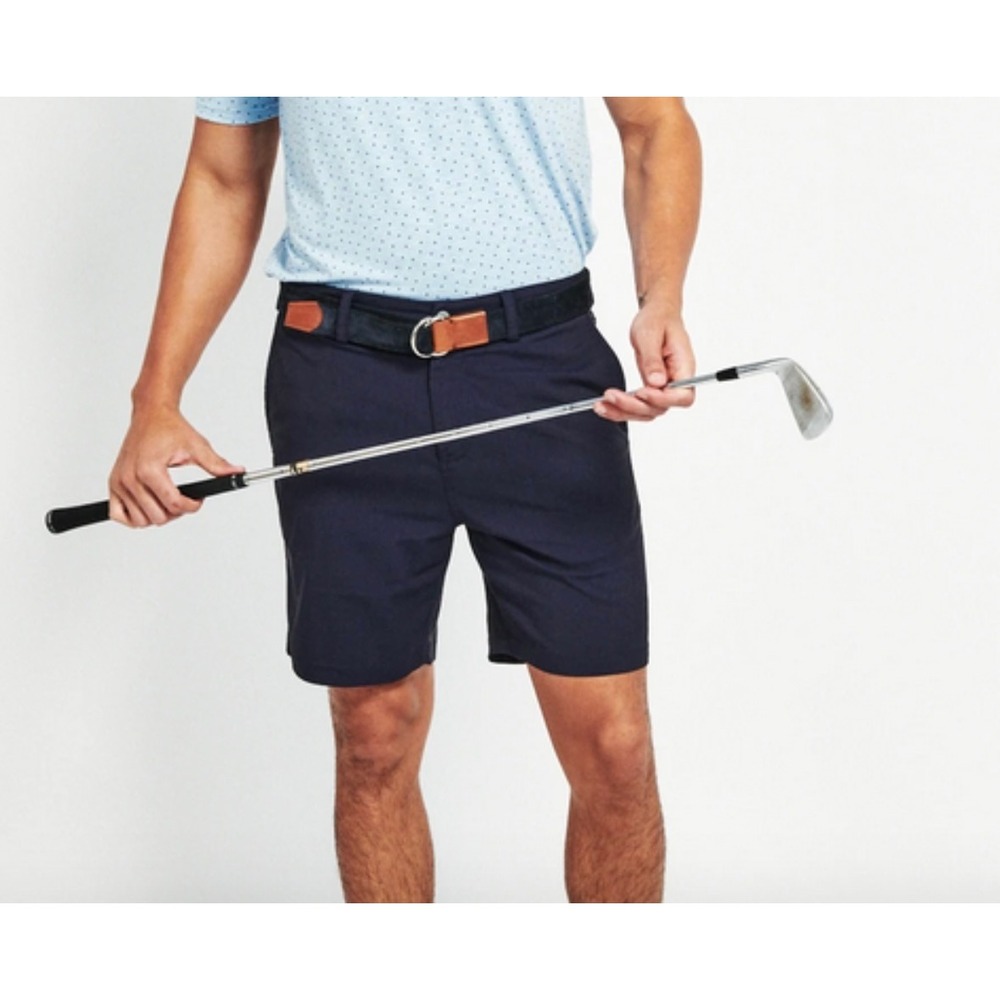 Tasc Performance Motion‎ Shorts Mens 38 Blue Tailored Golf Bamboo Viscose